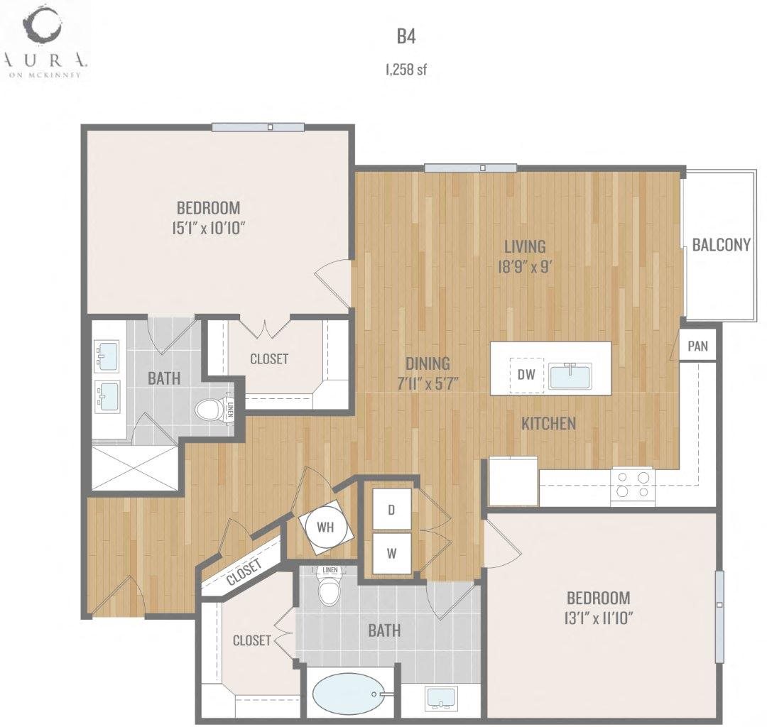 Aura On Mckinney Apartments B4 Floor Plan Aura On Mckinney Apartments B4 Floor Plan